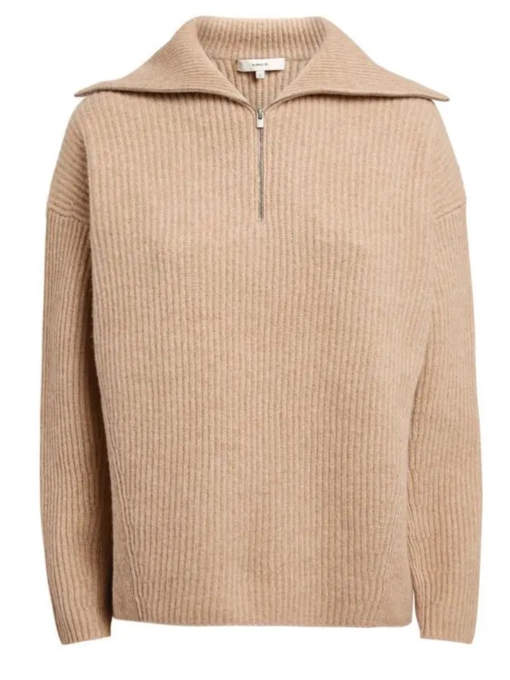 Vince Women’s Half Zip Cashmere Wool Blend Sweater Size XXL